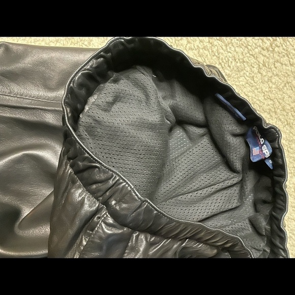 Vintage Ralph Lauren Polo Sport Women's Leg Leather Black Pants small - Picture 6 of 7